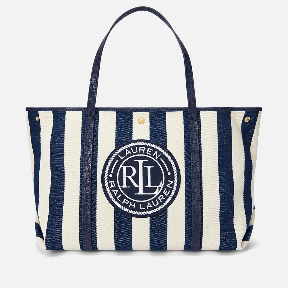 Ralph Lauren Lauren Ralph Lauren Emerie Herringbone Cotton Twill Extra Large Tote Bag 1