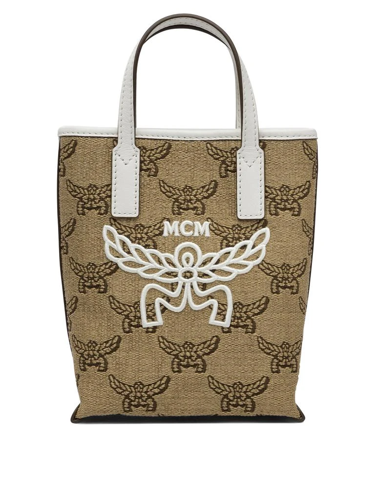 MCM LOGO EMBROIDERED TOTE BAG 1