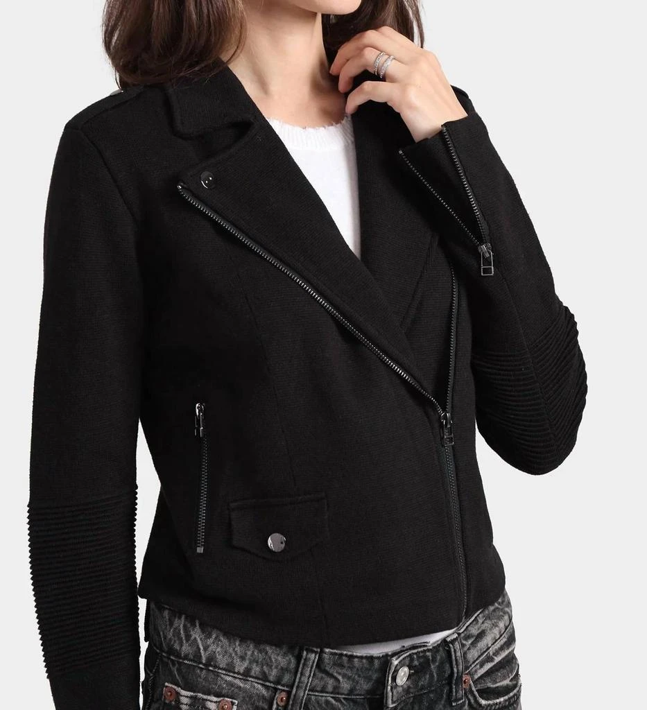 Minnie Rose Minnie Rose - Cotton Blend Moto Jacket 4