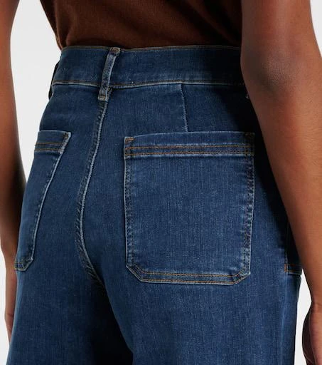 FRAME Le Slim Palazzo high-rise wide-leg jeans 6