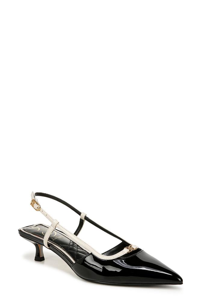 Sam Edelman Toni Slingback Pointed Toe Kitten Heel Pump