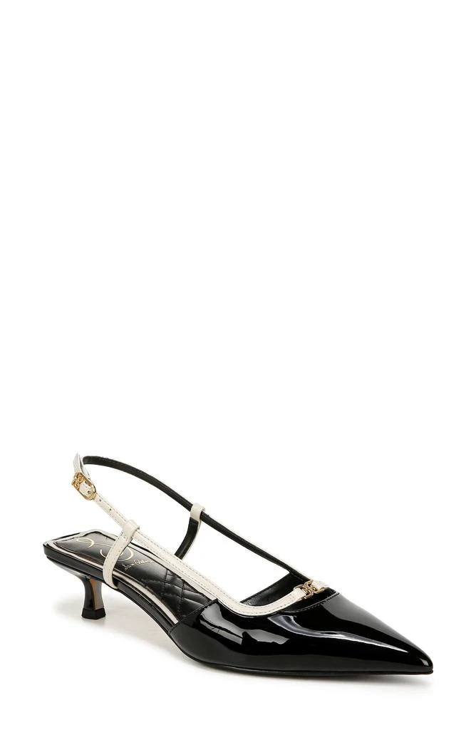 Sam Edelman Toni Slingback Pointed Toe Kitten Heel Pump 1