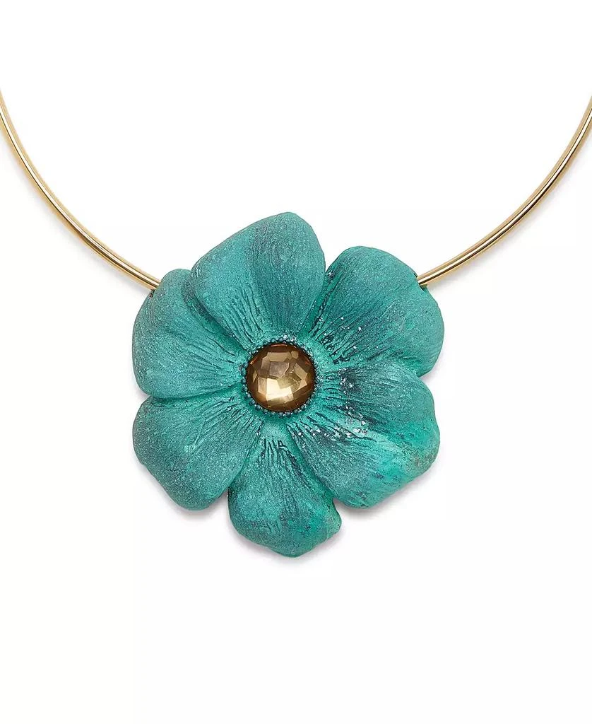 Robert Lee Morris Faux Stone Patina Flora Wire Necklace 2