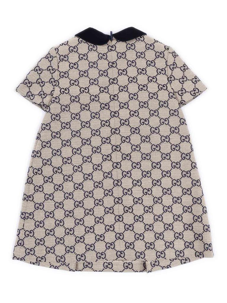GUCCI kids　ワンピース130 Gucci Kids All-Over Logo Patterned Short-Sleeved Dress – On