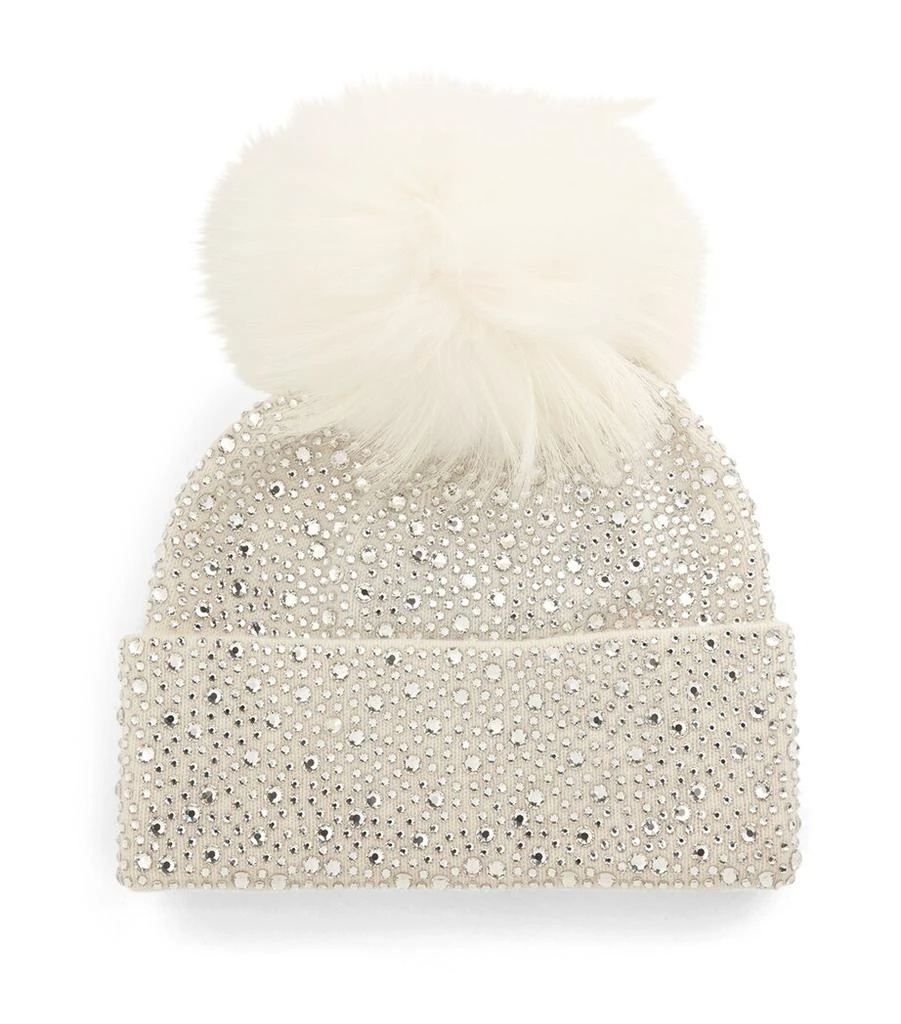 William Sharp Crystal-Embellished Pom-Pom Beanie 1