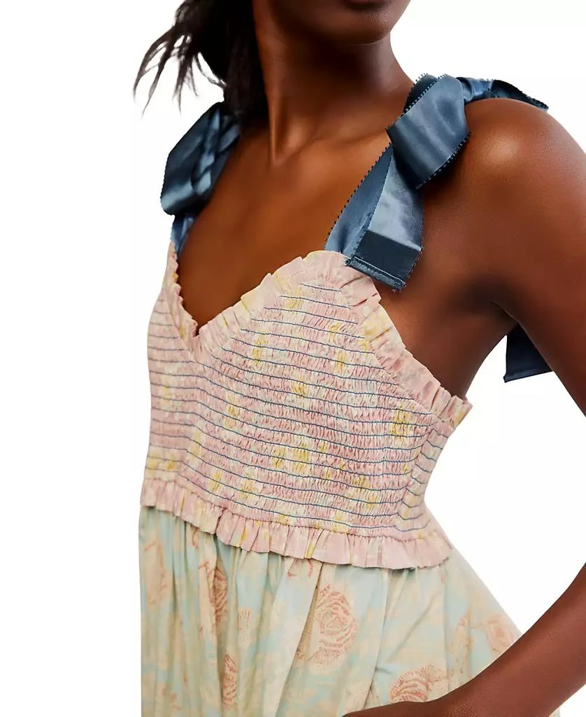 Free People Women's Bluebell Cotton Mixed-Print Tiered Maxi Dress 4