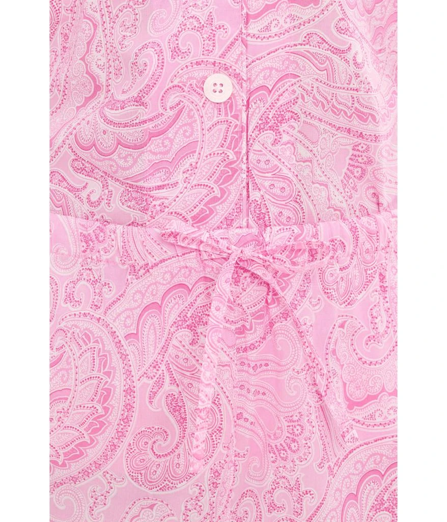 Ralph Lauren Woven Long Sleeve Notch Collar Ankle Pants Pajama Set 5