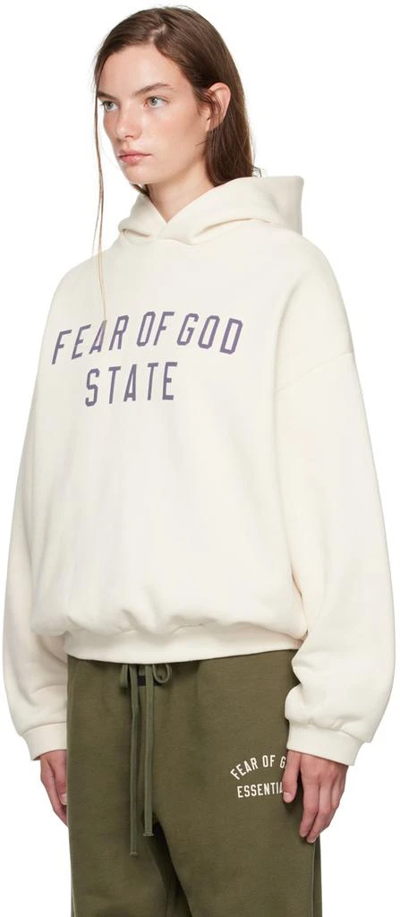 Essentials Off-White Printed Logo Hoodie 4