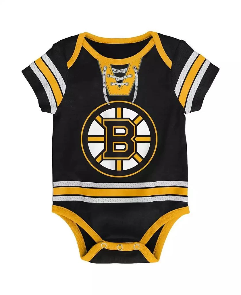 Outerstuff Baby Boys and Girls Black Boston Bruins Hockey Jersey Bodysuit 2