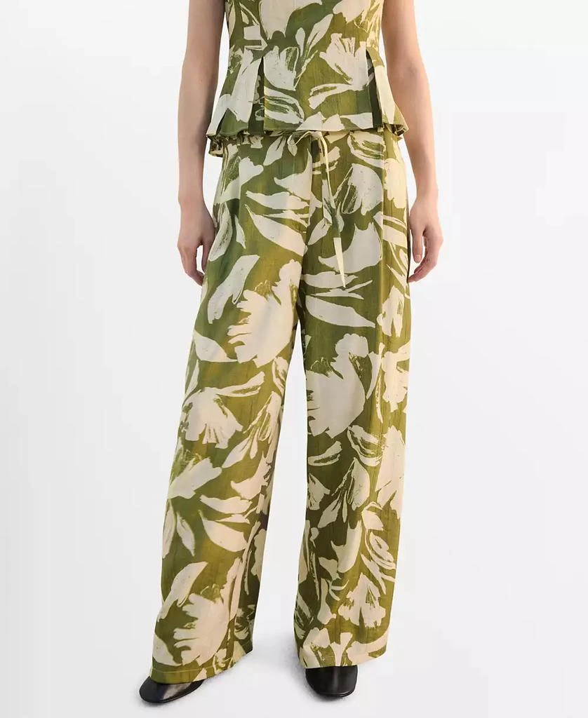 Mango Women
s Floral Print Straight Pants