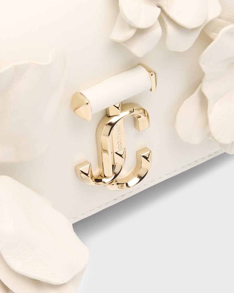 Jimmy Choo Avenue Mini Flower Leather Shoulder Bag