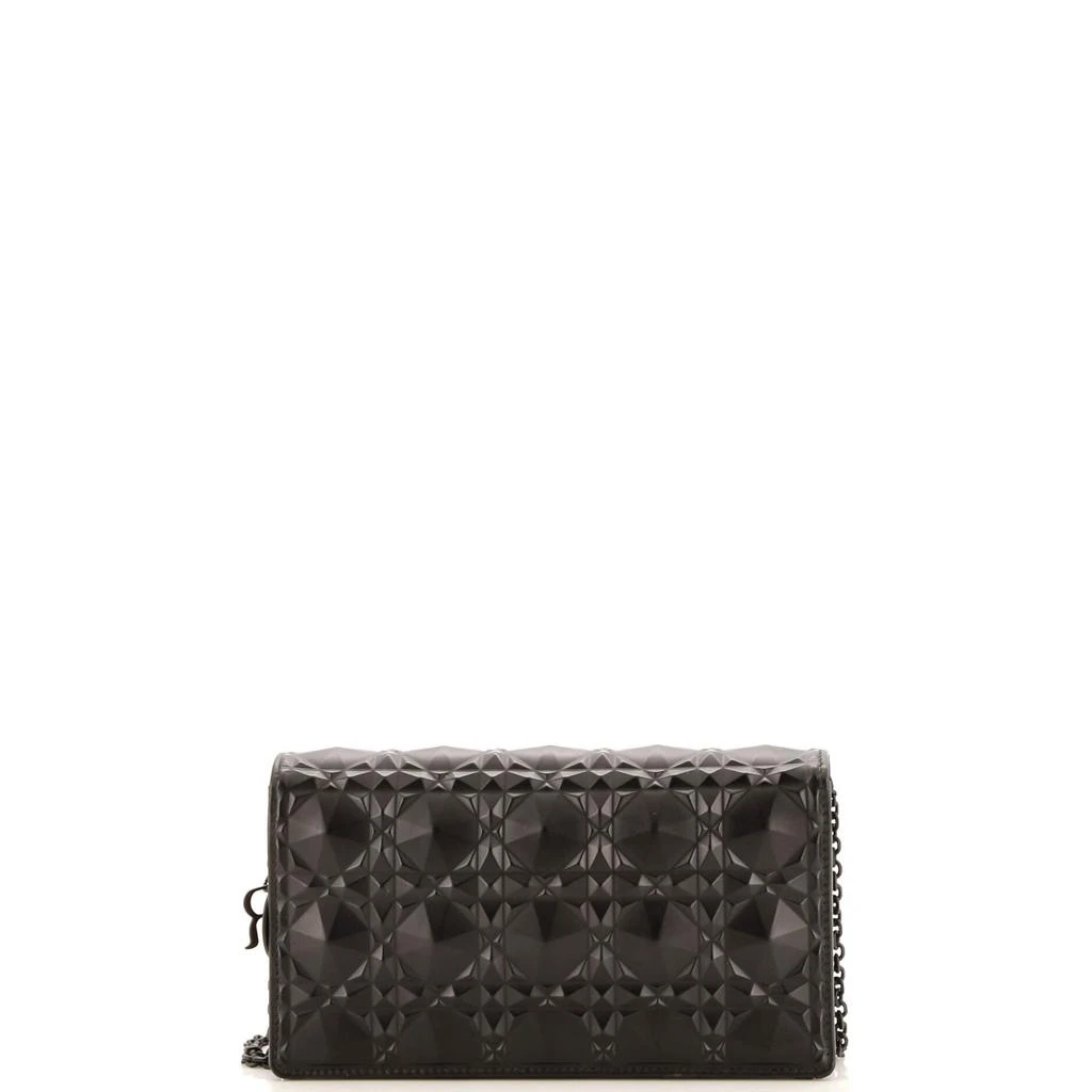 Dior Lady Dior Wallet on Chain Pouch Diamond Motif Cannage Calfskin Long 4