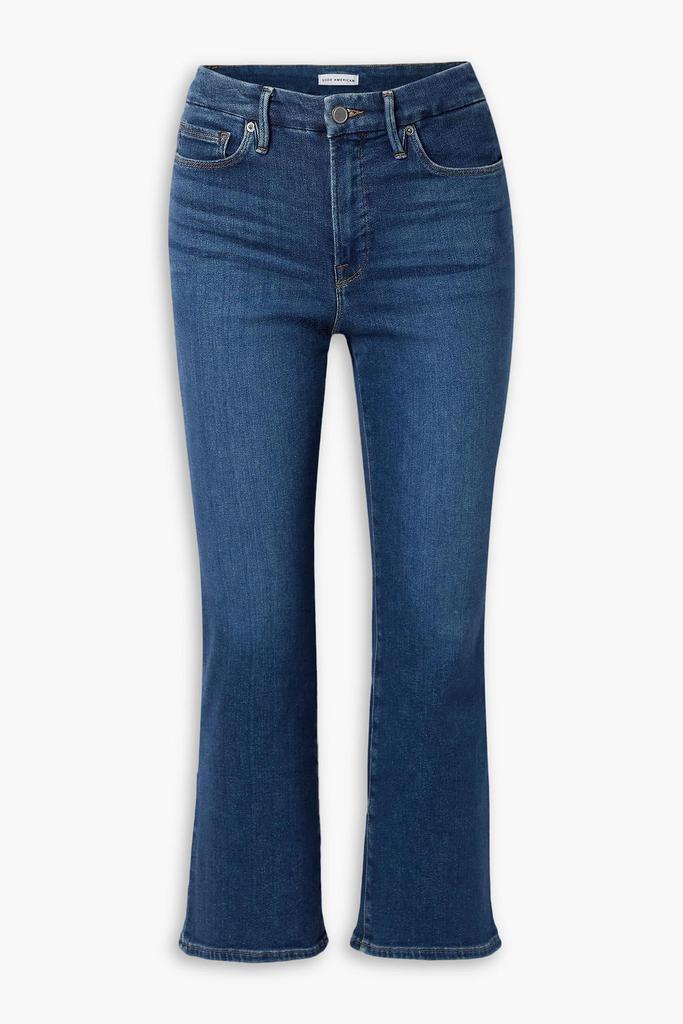 Good American Good Legs cropped high-rise bootcut jeans