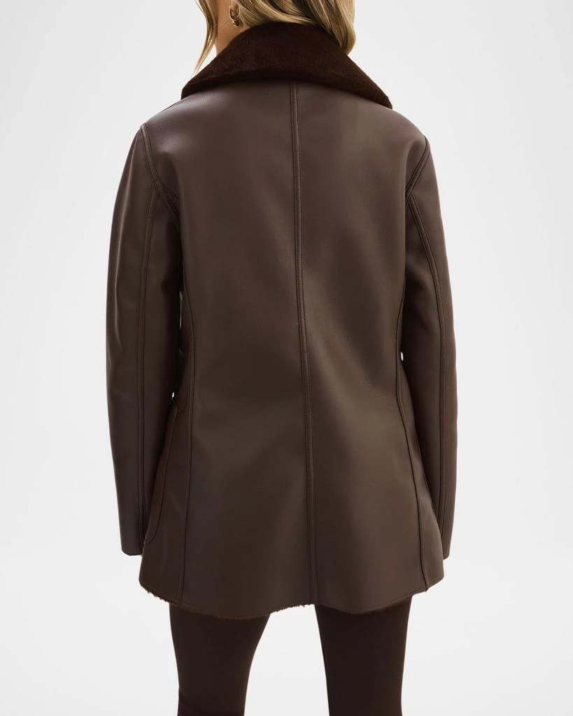 LaMarque Camille Faux Fur Double-Breasted Reversible Coat 4