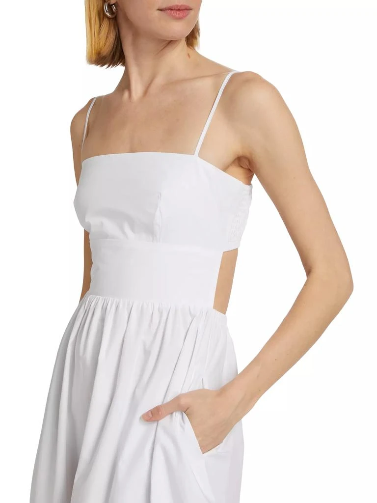 Susana Monaco Poplin Smocked-Back Maxi Dress 6