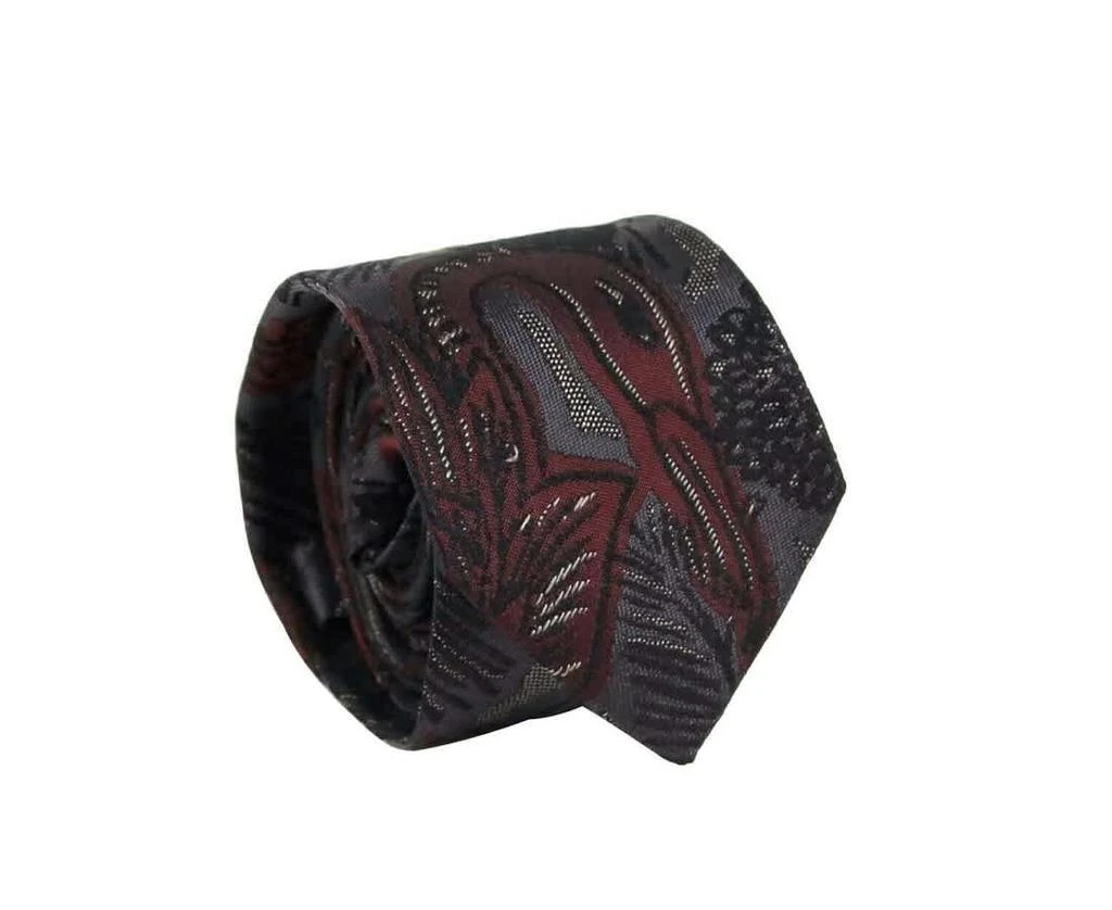 Burberry Men
s Navy and Silk With Animal Print Tie 2