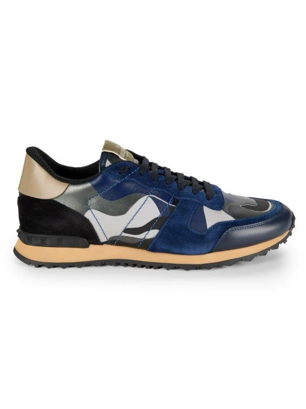 Valentino Camo Leather Running Sneakers 1