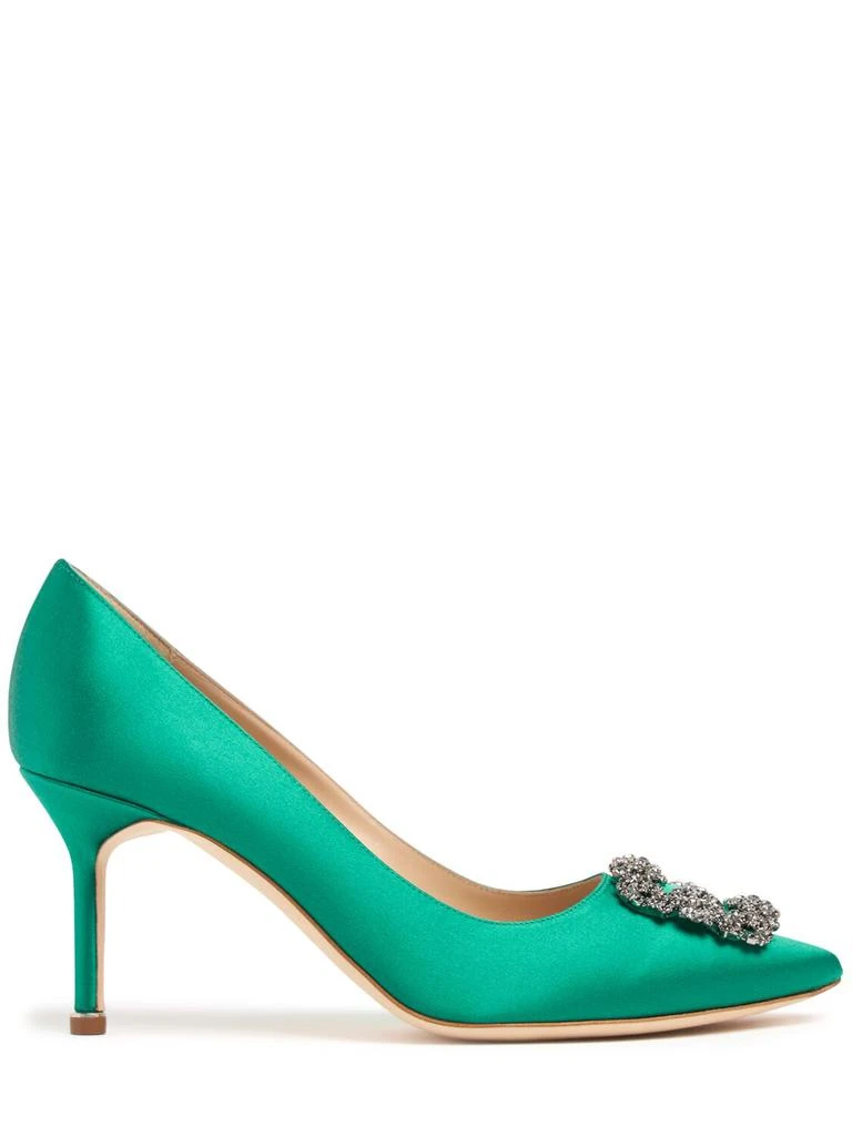 Manolo Blahnik 70mm Hangisi Satin Pumps 1