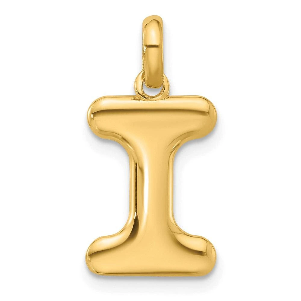 Diamond2Deal 14k Yellow Gold Fancy Letter I Initial Pendant