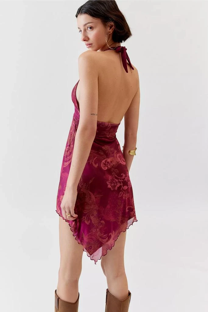 Urban Outfitters UO Jessa Mesh Halter Mini Dress 4