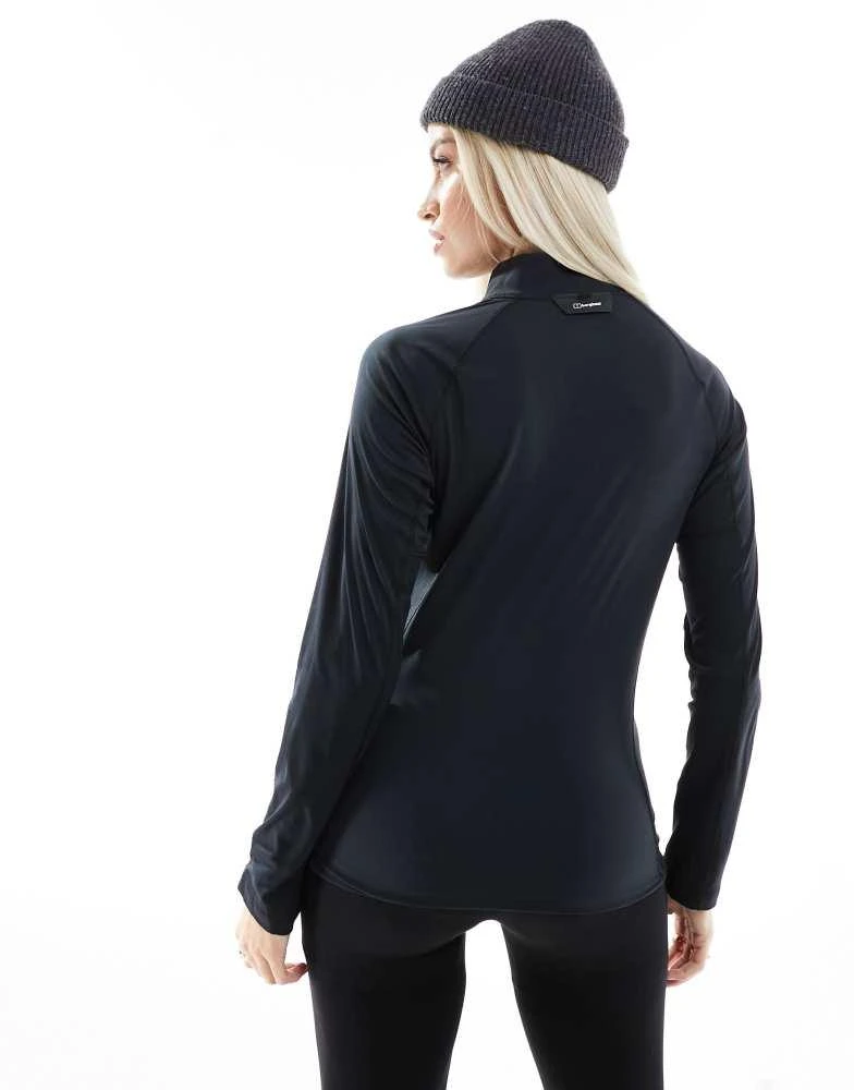 Berghaus Berghaus Maternity 24/7 half-zip long sleeve tech top in black 4