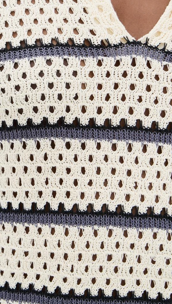 Vince Macrame Stripe Henley Tee 5