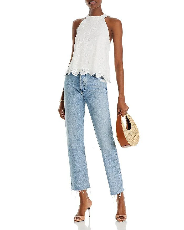 AQUA Sleeveless Eyelet Top - Exclusive 2