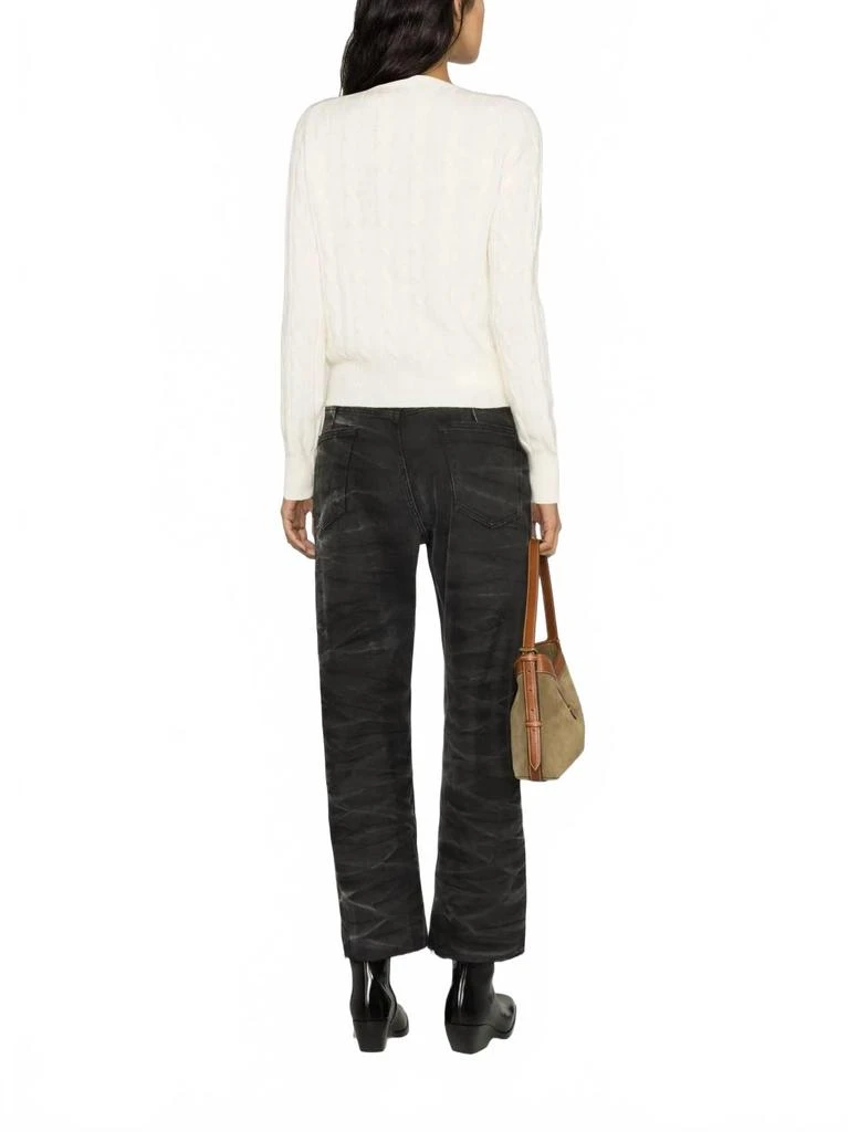 Ralph Lauren Melange Cable Cashmere Cardigan In Cream 3