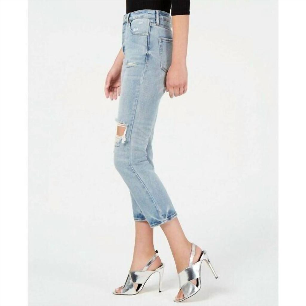 KENDALL & KYLIE Kendall + Kylie - The Icon Distressed Boyfriend Crop Ripped Jeans