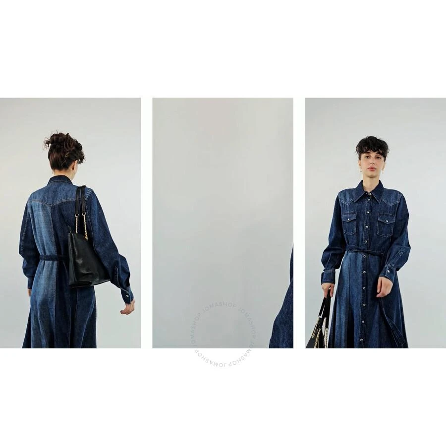 Chloé Ladies Multicolor Blue Belted Denim Shirtdress 1