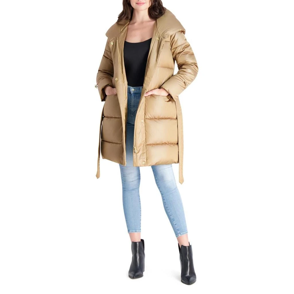 Via Spiga Womens Quilted Mid Length Puffer Jacket 2