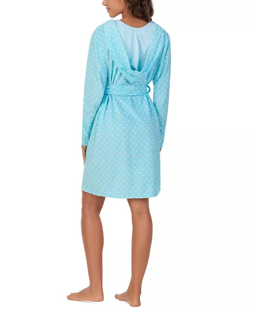 Cuddl Duds Cuddl Dud Women's Short Long-Sleeve Hooded Wrap Robe