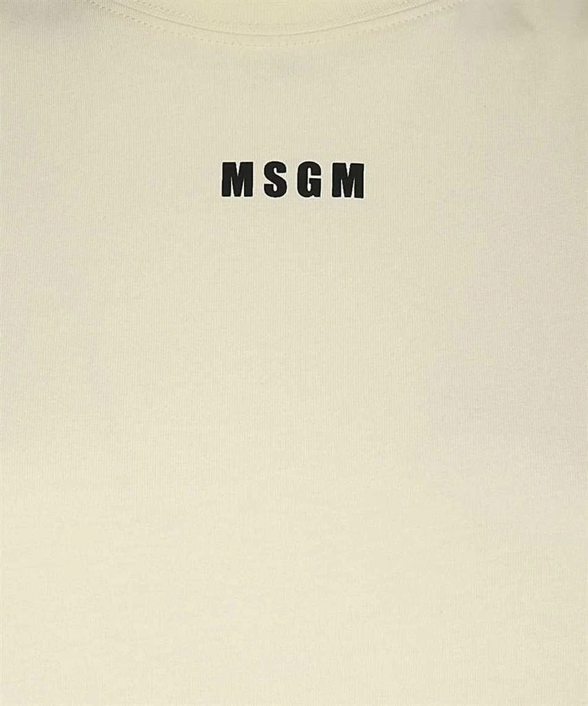 MSGM MSGM Logo-Printed Side-Slit T-Shirt Dress 3