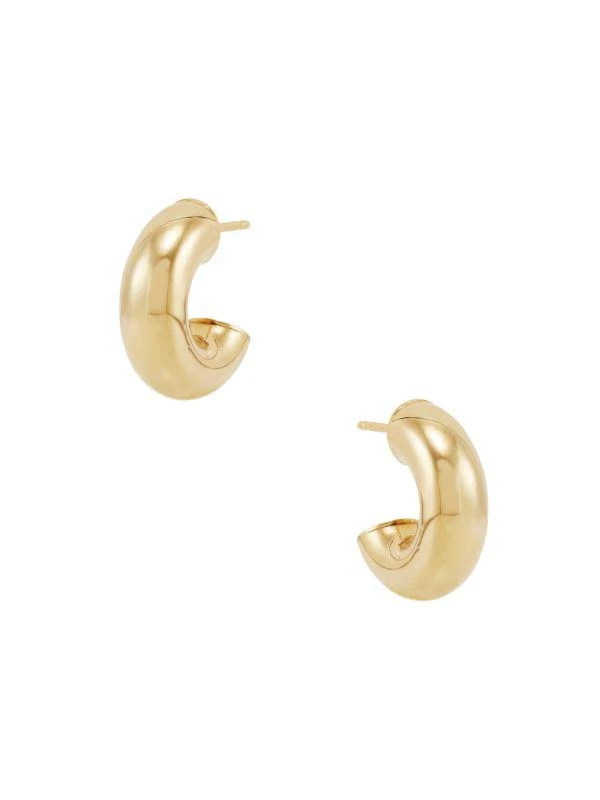 Saks Fifth Avenue 14K Yellow Gold Tube Earrings 1