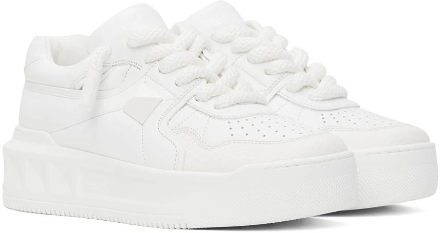 Valentino White One Stud Sneakers 4