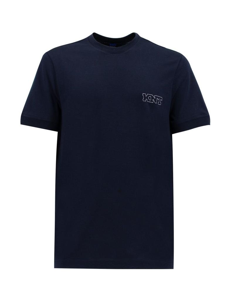 Tシャツ・カットソー Kiton Logo Embroidery Cotton T-Shirt With Crew Neck Kiton Embroidered logo crew neck t-shirt | The Fashion Square