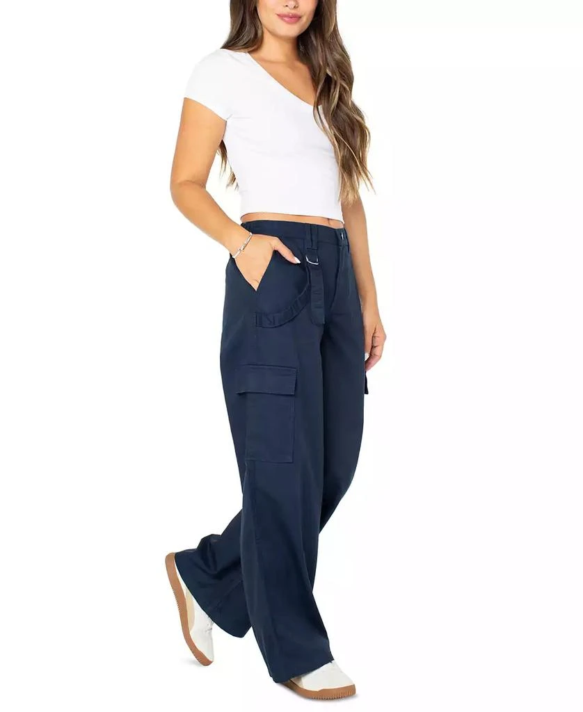 Celebrity Pink Juniors' Cargo Strap Wide-Leg Pants 8