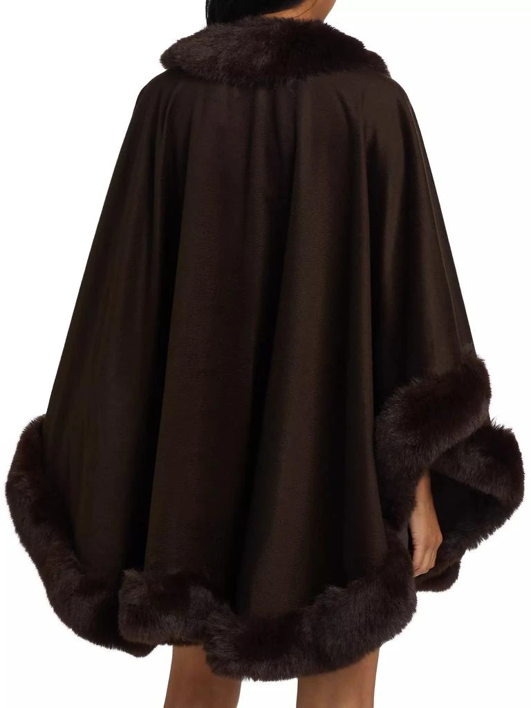 Sofia Cashmere Faux Fur & Cashmere U-Cape 5