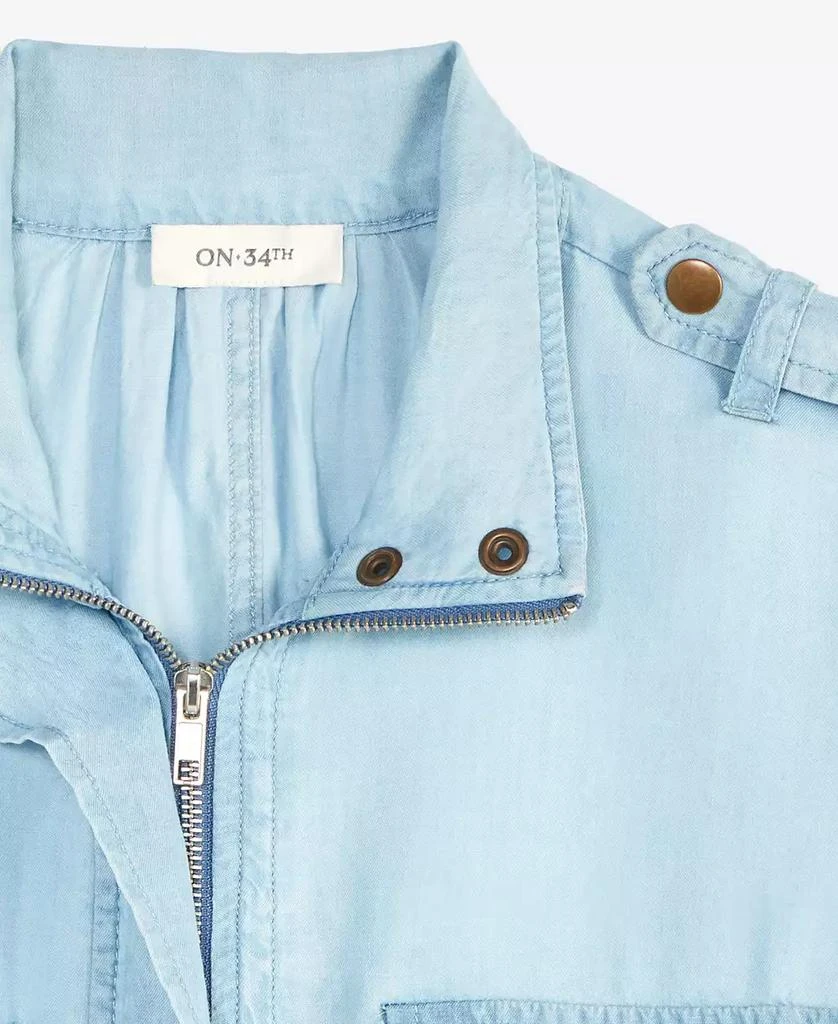 On 34th Women's Chambray Cropped Jacket, Exclusively at Macy's 6