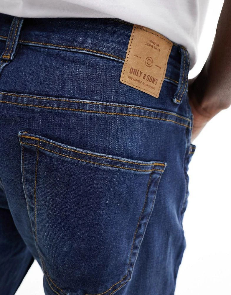 Only & Sons ONLY & SONS regular fit jean in blue 4