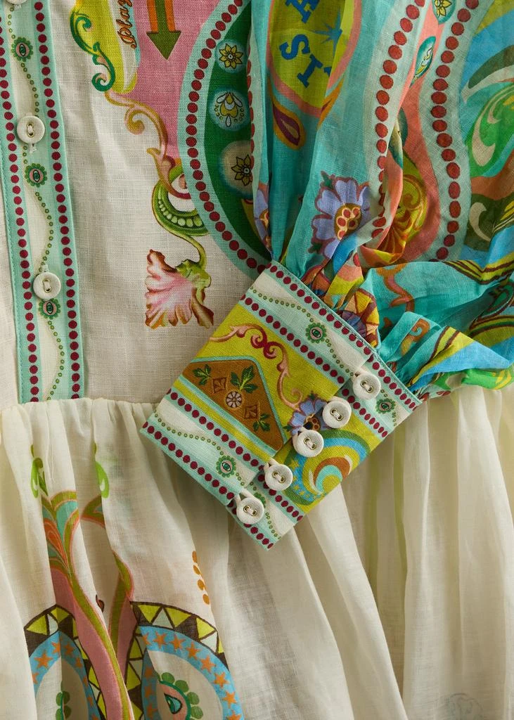 ALEMAIS Pinball printed ramie shirt