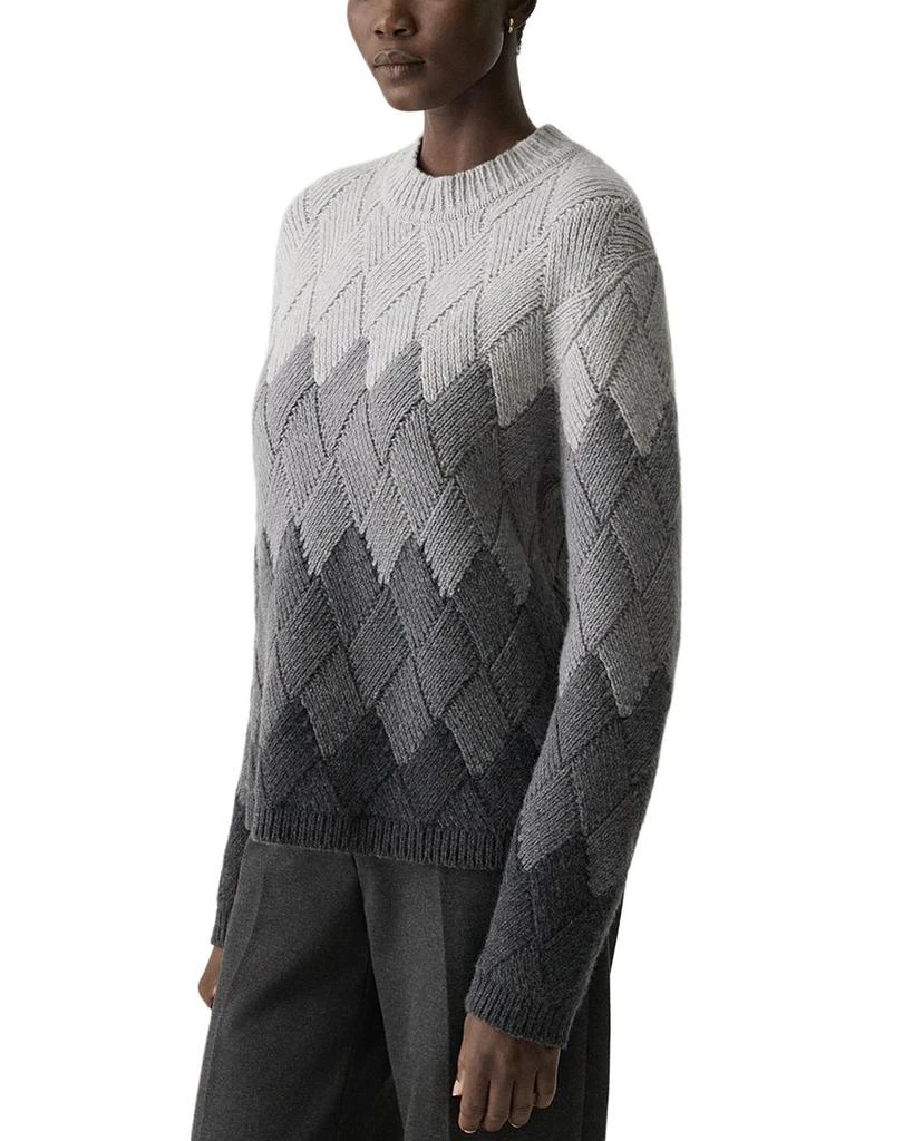 Theory Wool Cashmere Faux Weave Sweater 3