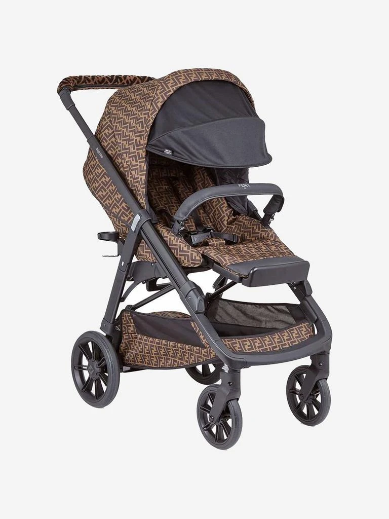 Fendi Fendi Baby FF Logo Stroller in Brown 1
