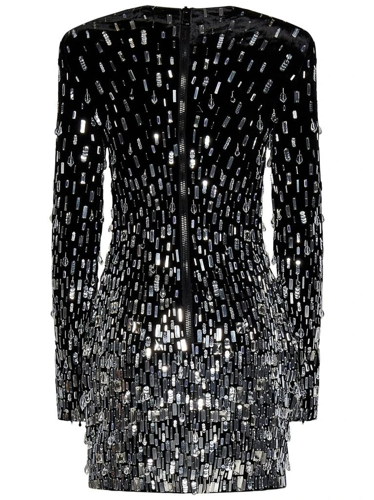 Balmain Balmain Sequin-Embellished Velvet Mini Dress 2