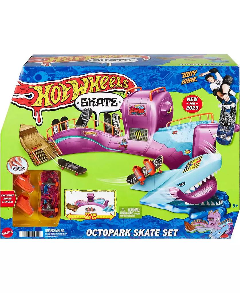Hot Wheels Skate Octopark Playset, with Exclusive Fingerboard and Skate Shoes