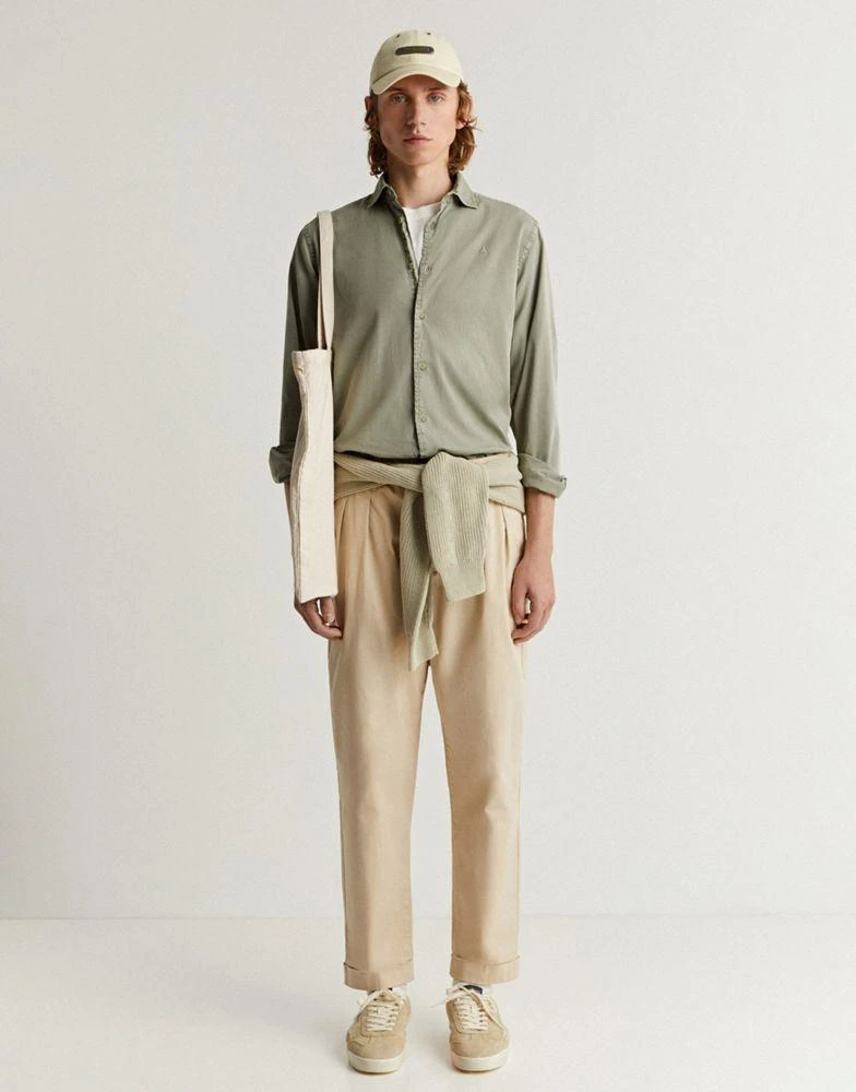 Scalpers Scalpers summer seattle shirt in light khaki 3