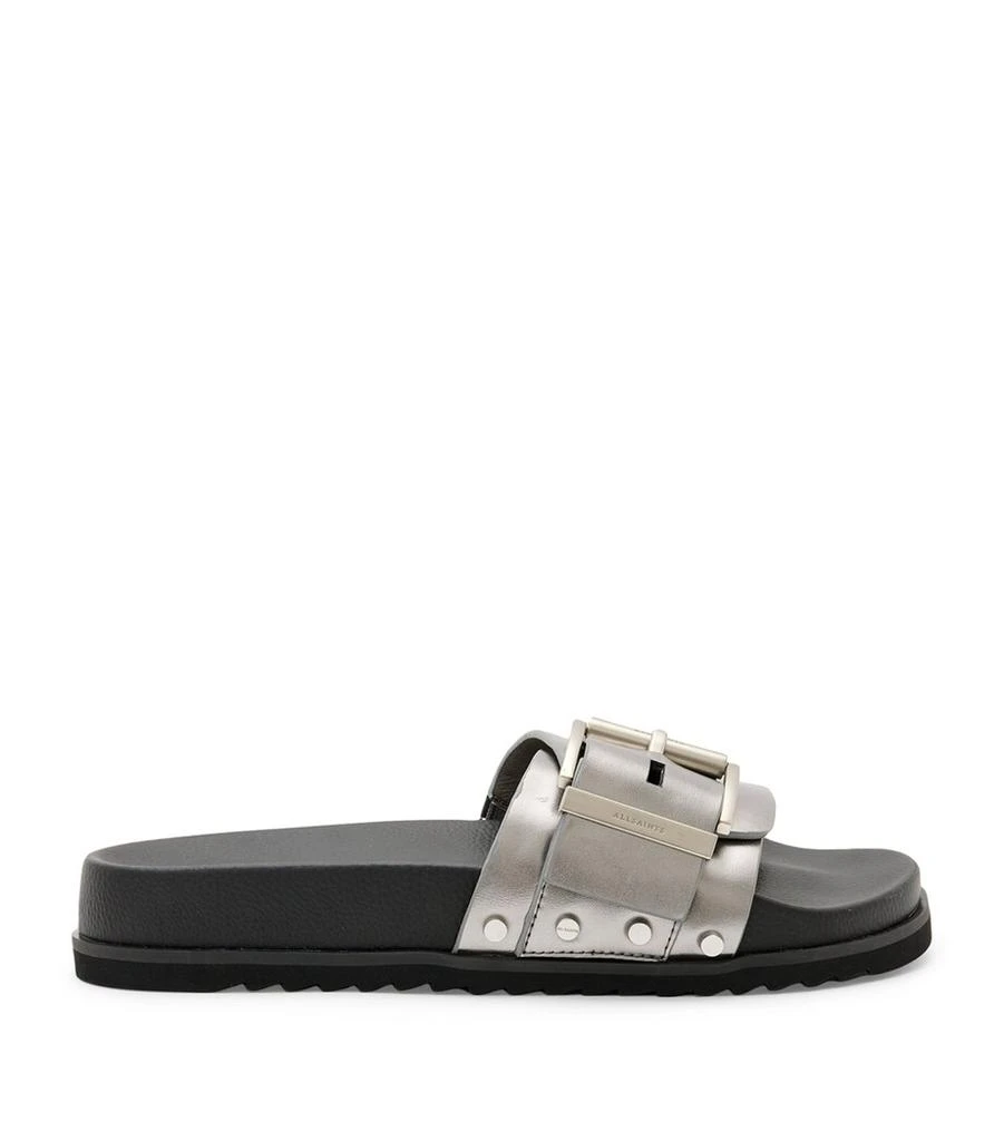 ALL SAINTS Leather Ellie Stud Slides 1