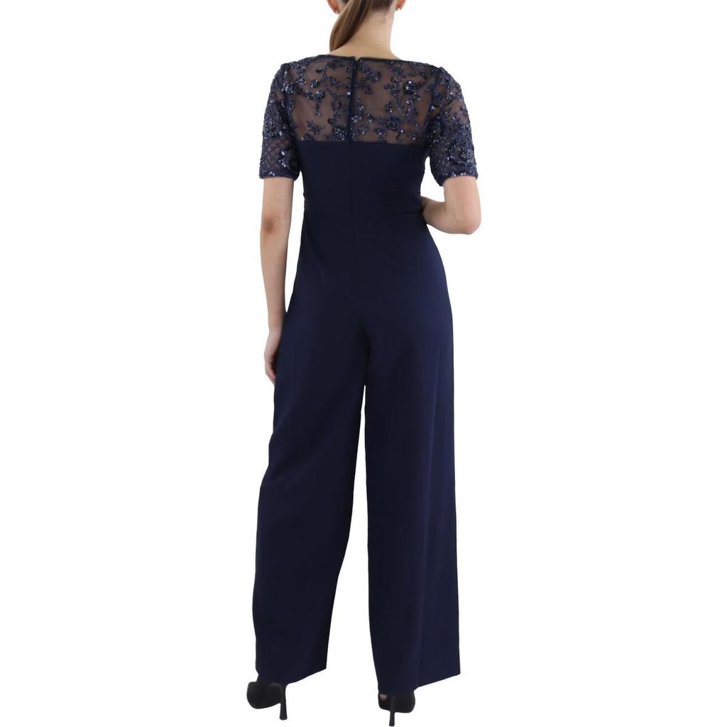 JS Collections IDA Palazzo Womens High Waist Short Sleeve Jumpsuit