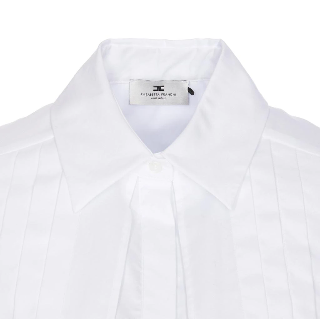 ELISABETTA FRANCHI Elisabetta Franchi Cropped Poplin Cape Shirt 4