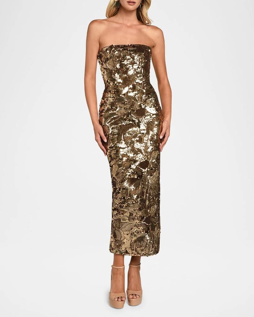 HELSI Leslie Strapless Sequin Column Gown 1
